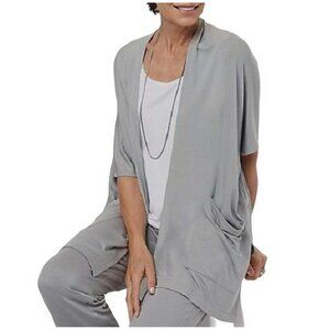 Susan Graver Weekend Regular Jersey Knit Relaxed Cardigan MEDIUM (505)